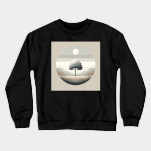 Solitary Sentinel: A Moment in Monochrome Crewneck Sweatshirt